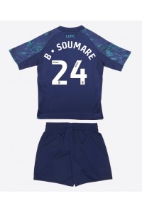 Leicester City Boubakary Soumare #24 Babyklær Borte Fotballdrakt til barn 2025-26 Korte ermer (+ Korte bukser)